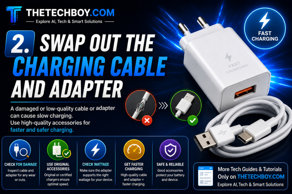 2. Swap Out the Charging Cable and Adapter