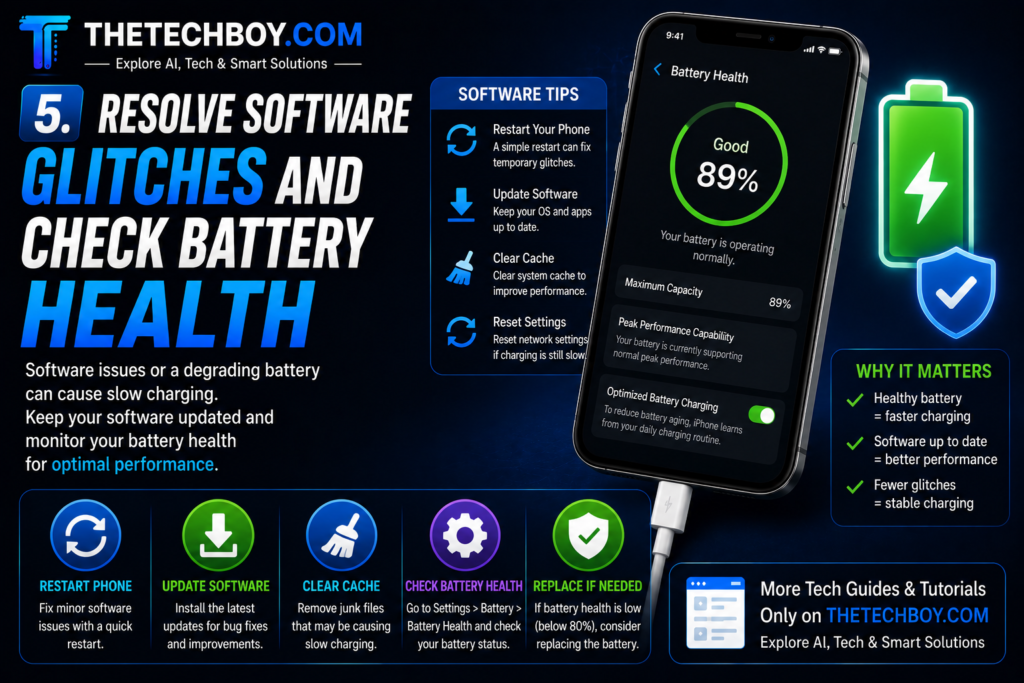 5. Resolve Software Glitches and Check Battery Health